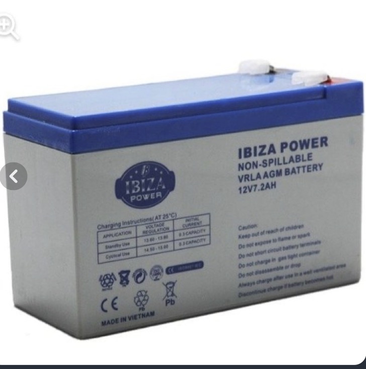 باطری ups 12 ولت ۹ امپر یو پی اس ibizapower
